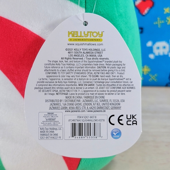 Squishmallow Dulce the Peppermint 8" UltraSoft Christmas Holiday Plush NWT - Picture 6 of 6